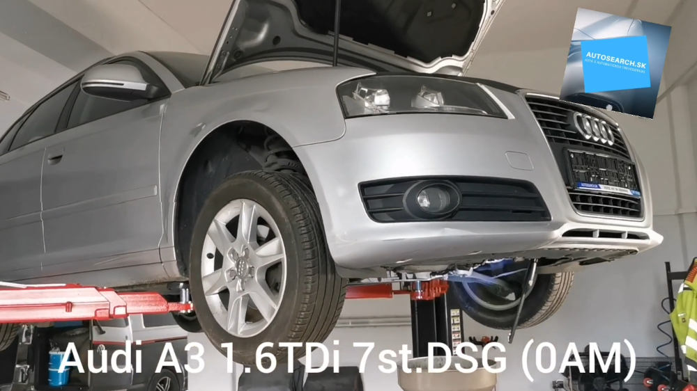 Výmena prevodového oleja Audi A3 1.6 TDi 7st. DSG 0AM DQ200 