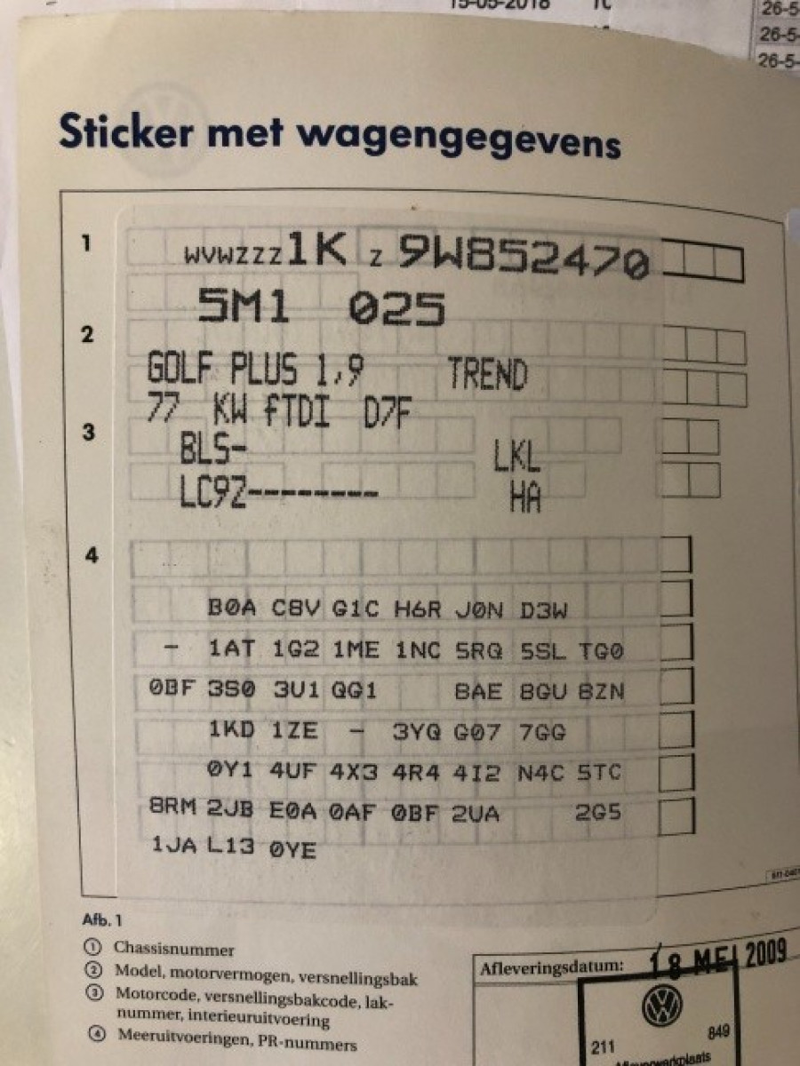 Volkswagen Golf Plus 1.9TDI DSG Trendline 2009